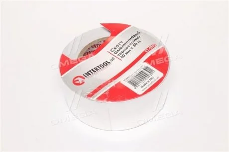 Скотч алюминиевый термостойкий 50 мм*50 м. INTERTOOL Intertool KT-0993