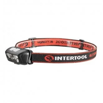 Фонарь налобный аккумуляторный XPE+2SMD+2RED SMD, 6 режимов работы, сенсор, STORM INTERTOOL Intertool LB-0310