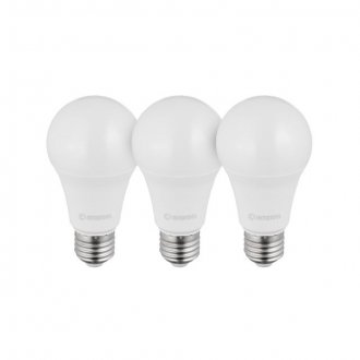 Светодиодные лампы, набор 3 ед. LL-0017, LED A60, E27, 15 Вт, 150-300 В, 4000 K, 30000 г, гарантия 3 года Intertool LL-3017