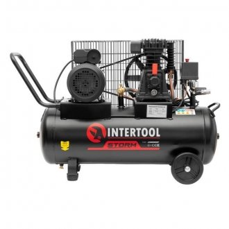 Компрессор 50 л, 1.8 кВт, 220 В, 10 атм, 250 л/мин. Intertool PT-0011