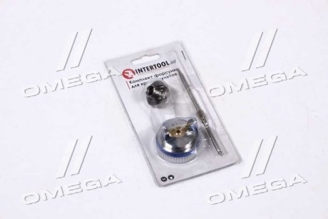 Комплект форсунки 1.3мм для краскопультов HVLP II PT-0100, РТ-0105, РТ-0105D (дюза, воздушная головка) Intertool PT-2113