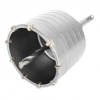 Комплект: Сверло корончатое по бетону 75мм + Переходник SDS Plus 100мм INTERTOOL Intertool SD-7075