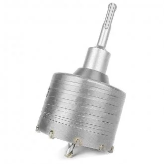 Комплект: Сверло корончатое по бетону 80мм + Переходник SDS Plus 100мм INTERTOOL Intertool SD-7080