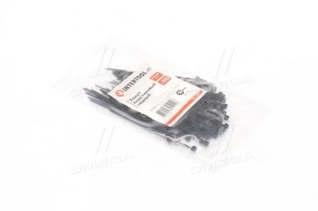 Хомут пластиковий 2,5*100 мм, (100 шт/уп.), чорний INTERTOOL Intertool TC-2511