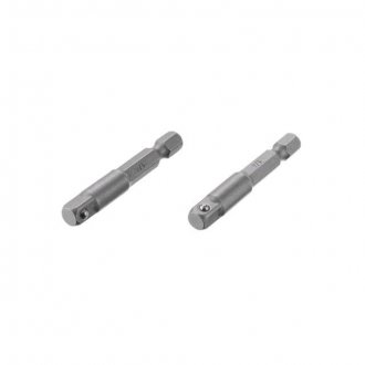 Переходник из Hex 1/4" на квадрат 1/4" под шуруповерт, CR-V, уп. 2 ед. Intertool VT-0234