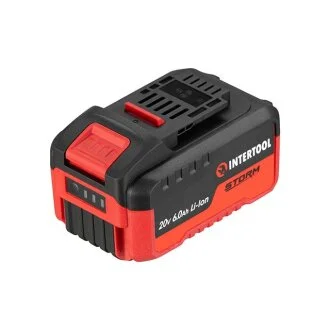 Аккумулятор 20 В, литий-ион, 6.0 Ач, индикатор уровня заряда INTERTOOL Intertool WT-0342
