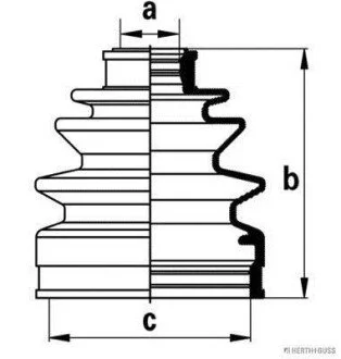 Пильовик ШРКШа Hyundai, Mazda, Mitsubishi (вир-во Jakoparts) JAKOPARTS J2868003