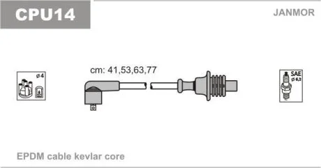 Дрiт запалювання (EPDM) FIAT DUCATO;PEUGEOT205,306,405,406,BOXER;CITROEN BERLINGO(вир-во) Janmor CPU14