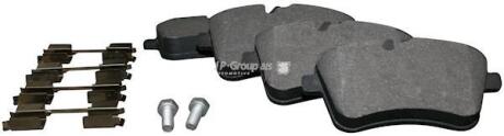 Передні гальмівні колодки комплект 20.1 mm JP GROUP 1363601610