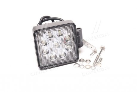 Фара LED квадратна 27W, 9 ламп, 110*164мм, вузький промінь 12/24V 6000K (LITLEDA,) JUBANA 453701039/453701037