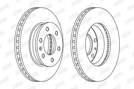 Диск гальмівний MB SPRINTER передн., вент. Jurid 569136J