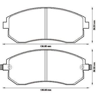 Колодка гальм. диск. SUBARU FORESTER (SF, SG), IMPREZA (GD, GG) передн. Jurid 572550J
