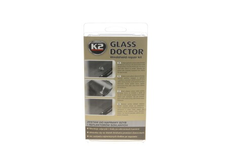 Набор для ремонта ветрового стекла и фар / BOND GLASS DOCTOR 0,8ML K2 B350
