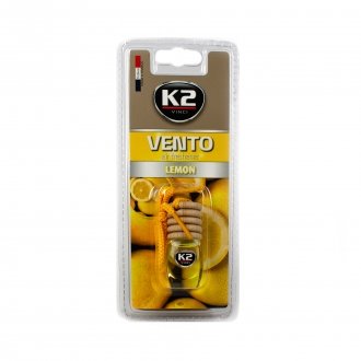 Автомобильный ароматизатор (освежитель) воздуха "лимон", блистер / VINCI VENTO LEMON 8ML K2 V455 (фото 1)
