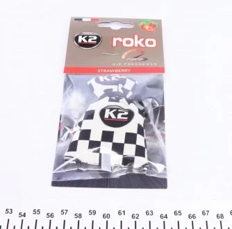 Автомобильный ароматизатор (освежитель) воздуха "клубника" / VINCI ROKO RACE STRAWBERRY 25G K2 V820R