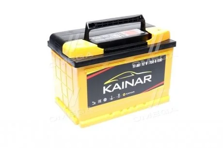 Аккумулятор 77Ah-12v Standart+ (278x175x190),R,EN750 KAINAR 077 261 0 120 ЖЧ