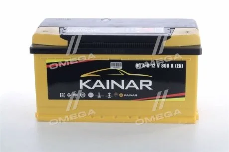 Аккумулятор 90Ah-12v Standart+ (353х175х190), R, EN800 KAINAR 090 261 0 120 ЖЧ