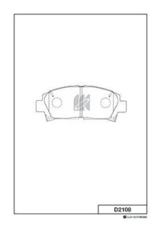 Колодка гальм.TOYOTA COROLLA 100, CELICA 200 GT,CALDINA ST21# GT FRONT (вир-во MK Kashiyama) KASHIYAMA D2108
