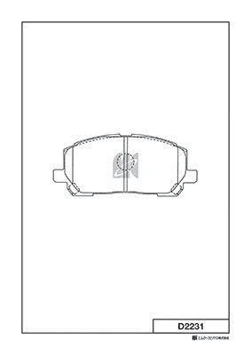 Колодка гальм.TOYOTA LEXUS RX300 MCU15 00- FRONT (вир-во MK Kashiyama) KASHIYAMA D2231 (фото 1)
