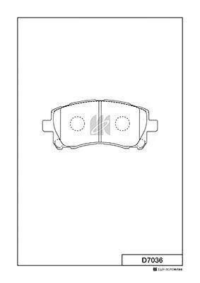 Колодка гальм.SUBARU IMPREZA 96-,LEGACY 96-03,FORESTER -STI 97-02 FRONT (вир-во MK Kashiyama) KASHIYAMA D7036 (фото 1)