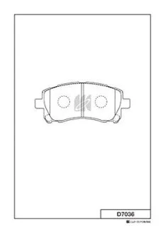 Колодка гальм.SUBARU IMPREZA 96-,LEGACY 96-03,FORESTER -STI 97-02 FRONT (вир-во MK Kashiyama) KASHIYAMA D7036