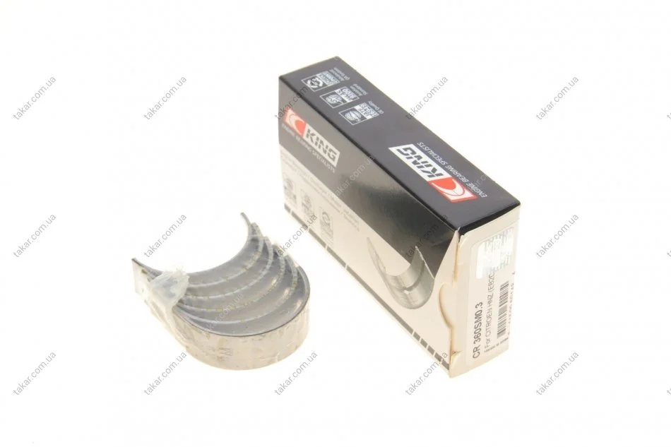 Вкладиші шатунні комплект KING CITROEN/OPEL/PEUGEOT \'\'1.2THP EB2 King CR360SM0.3 (фото 1)