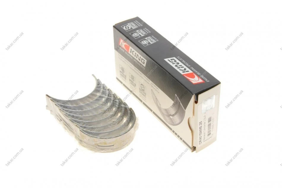 Вкладыши шатунные комплект RENAULT CONCORDE 2.0L J5R, J7R80 -94 King CR4015AM0.25 (фото 1)