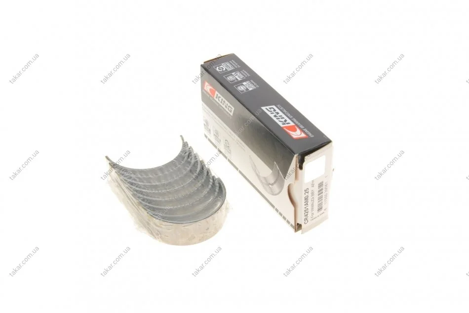 Вкладыши шатунные комплект KING AUDI/SEAT/SKODA/VW AEA,AEE,AEX King CR4251AM0.25 (фото 1)