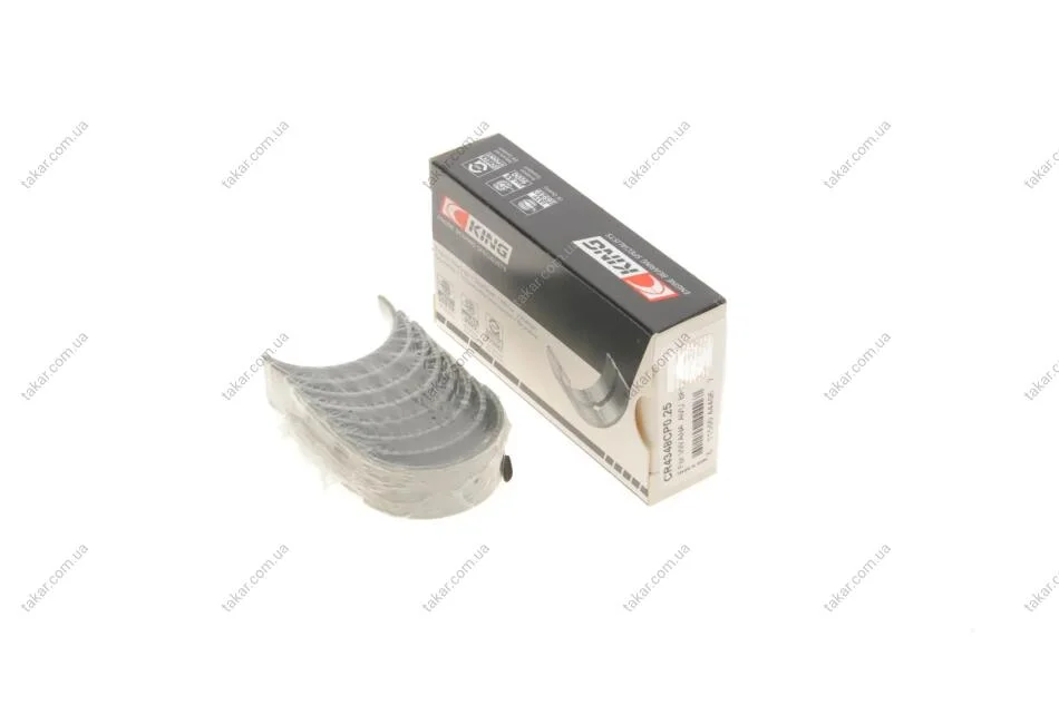 Вкладыши шатунные комплект KING AUDI/SEAT/SKODA/VW 1,6 96- King CR4348CP0.25 (фото 1)