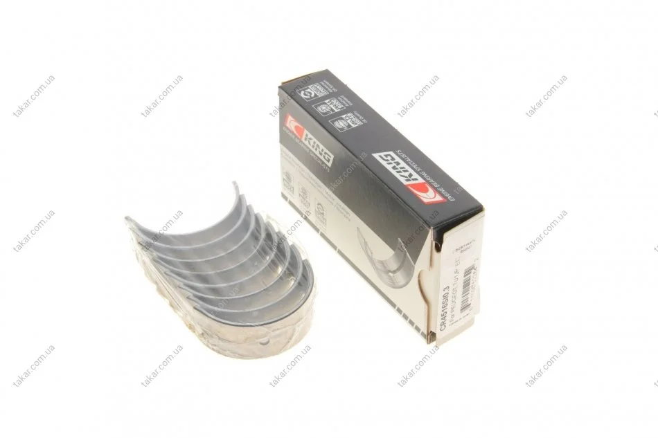 Вкладиші шатунні комплект KING CITROEN/PEUGEOT 106,1007,205,Partner 1,1-1,4i 96- King CR4516SI0.3 (фото 1)