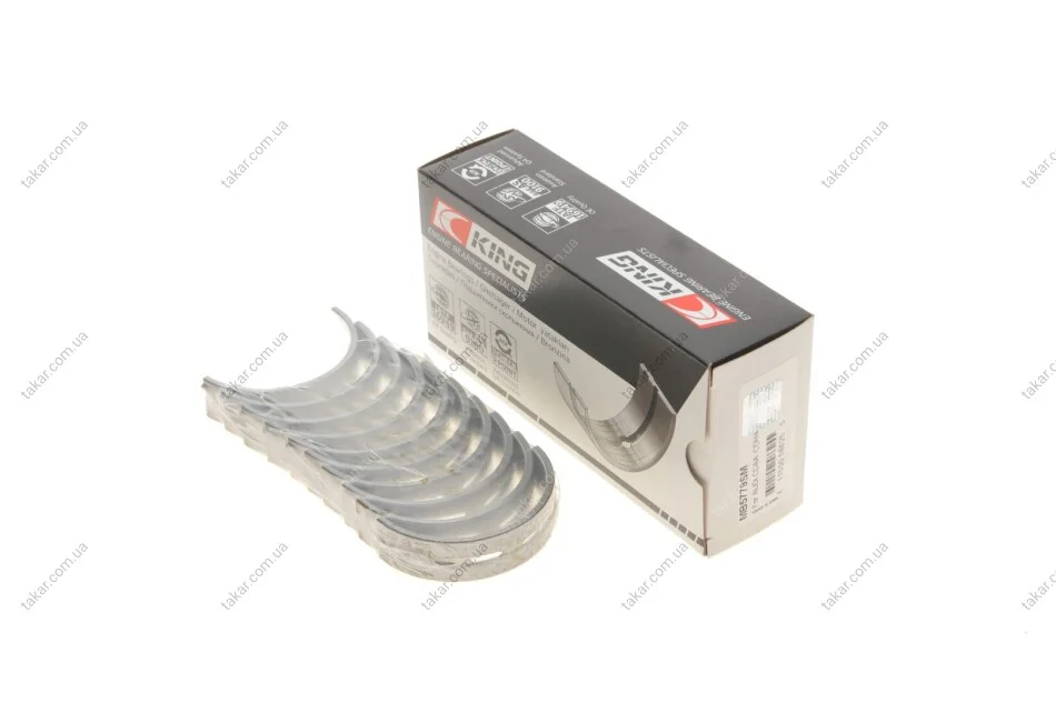 Вкладыши коренные комплект AUDI/SEAT/SKODA/VW A4,A5,Octavia,Superb,Yeti,Golf,Passat 1,8 TFSI 16V 08- King MB5779SM (фото 1)