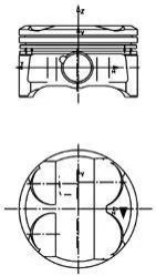 Поршень двигуна BMW 84,50 N42 N45 N46 KOLBENSCHMIDT 40086620 (фото 1)