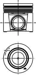 Поршень FIAT 88,00 (вир-во KS) KOLBENSCHMIDT 40286600 (фото 1)
