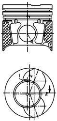 Поршень PEUGEOT 73,71 (KS) KOLBENSCHMIDT 40469600