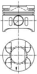 Поршень MB 88,509 (вир-во KS) KOLBENSCHMIDT 41014620