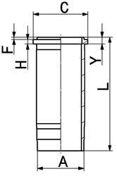 Гильза поршневая (KS) KOLBENSCHMIDT 89328110