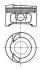 Поршень з кільцями VW 81.5 2.8VR6 AAA/AES/AFP/AGZ/AMY (KS) KOLBENSCHMIDT 91033610 (фото 1)