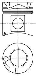 Поршень MB 128,00 (KS) KOLBENSCHMIDT 93171600