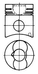 Поршень MAN 125,00KH STD (KS) KOLBENSCHMIDT 93274600