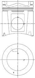 Поршень MB 128,00 (KS) KOLBENSCHMIDT 99948600