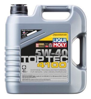 ОЛИВА МОТОРНА TOP TEC 4100 5W-40 4Л LIQUI MOLY 2195