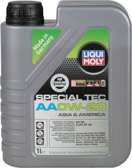 Моторное масло 1 л 0W20 Бензиновый Синтетическое LIQUI MOLY 6738 (фото 1)