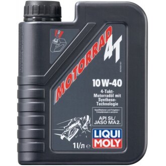 ОЛИВА МОТОРНА НАПIВСИНТ. MOTORBIKE 4T 10W-40 STREET 1Л LIQUI MOLY 7609