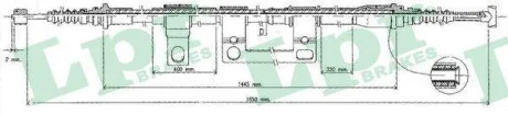 Трос ручного тормоза LPR C0395B