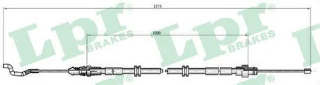 Трос ручного гальма LPR C1039B