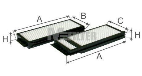 Фільтр салону стандартний M-FILTER K90092