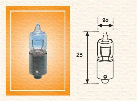H6W 12 Лампа накаливания (12V H6W) MAGNETI MARELLI 002701100000