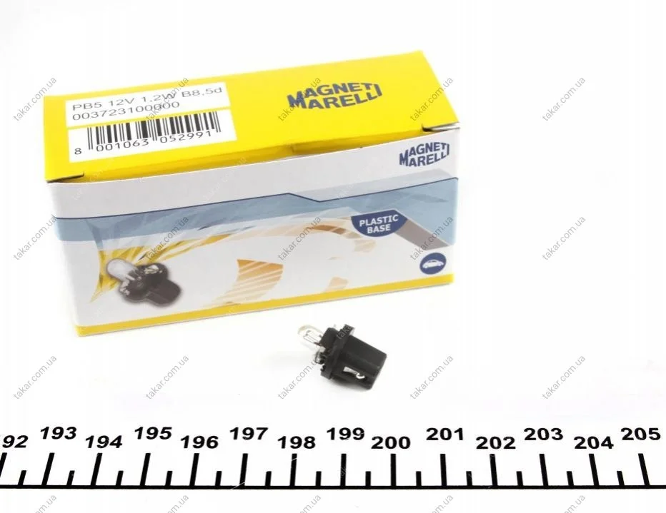 Лампа розжарювання PB5 12V 1.2W B8.5D (вир-во Magneti Marelli) MAGNETI MARELLI 003723100000 (фото 1)