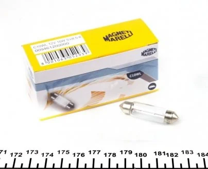 Лампа вспомог. освещение C10W 12V SV8.5-8 (11,5x44) (выр-во Magneti Marelli) MAGNETI MARELLI 009461200000