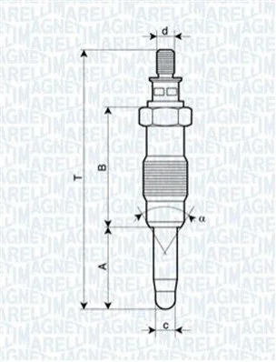 Свеча накаливания MAGNETI MARELLI 062583003304 (фото 1)